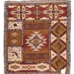 New Southwest Dancing Kokopelli Wall Decor Afghan Tapestry Throw Blanket Gift